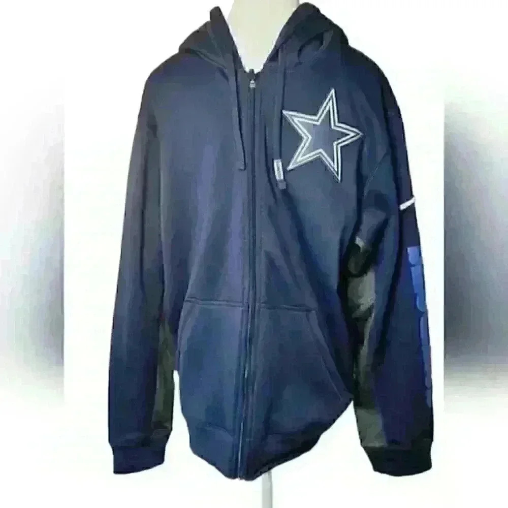 Men’s Nike/Dallas  Cowboys Zip Up Therma-Fit Hoodie/Sweater (Size M)
